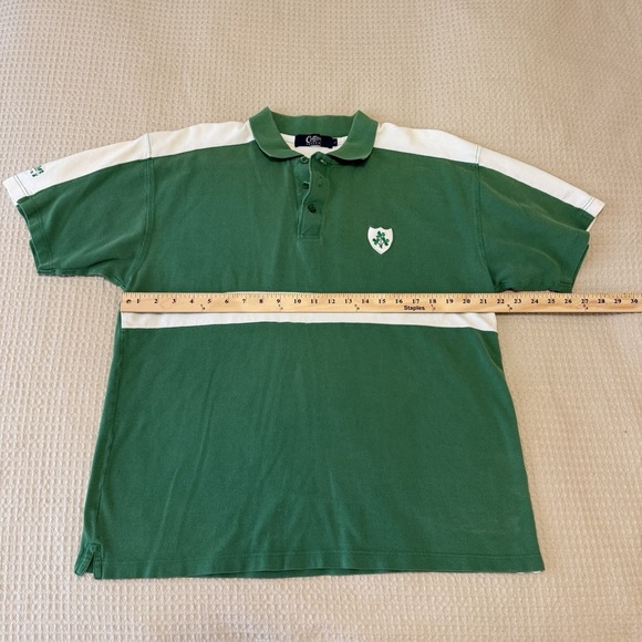 Cotton Traders Vintage Men's Ireland Green Rugby Shirt Large Futbol Soccer 2001 - Picture 3 of 7